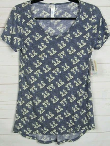 Lularoe Women's Classic T Heathered Black with Dog Faces Top Size XS NWT - Picture 1 of 3