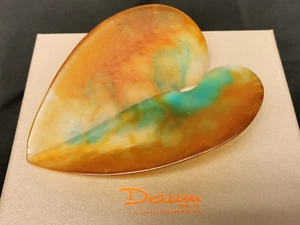 DAUM FRANCE . lov’orchid . Coupelle / Vide poche , Pate de CRISTAL . en boite - Imagen 1 de 11