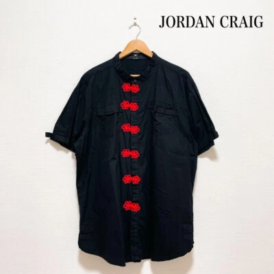 JORDAN CRAIG группы воротник китайская рубашка блузка черный размер 2XL 100% хлопок б/у - Изображение 1 из 4