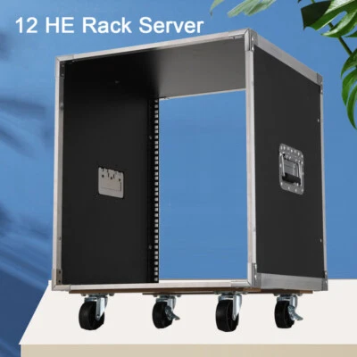 12HE 19" Server Schrank schwarz Tischrack Netzwerk Rack Serverschrank DHL - Bild 1 von 4