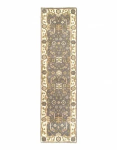 Gray Fine Hand Knotted Oushak Runner 2'7'' X 10' - Picture 1 of 3