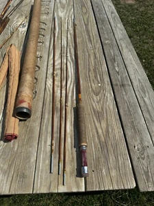 Vintage SOUTH BEND 359-9’ Split Bamboo 3 pc Fly Rod with extra tip made in USA - Picture 1 of 24