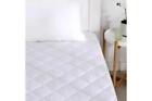 Essn Commercial Corner Strap Quilted Cotton Mattress Protector (White) - Single