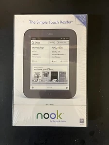 Barnes & Noble Nook Simple Touch 2GB, Wi-Fi, 6in eBook Reader Black Sealed NOS - Picture 1 of 3