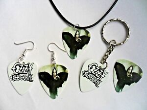 OZZY OSBOURNE Two Picture Guitar Pick Necklace / Earrings / Keyring  SABBATH