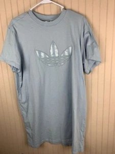 Adidas Size XL Mens Tee Shirt Blue Short Sleeve Cotton - Picture 1 of 3