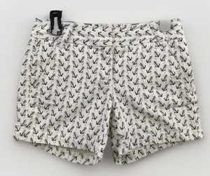 Pantalones cortos chinos J Crew City Fit para mujer talla 0 (30x4,5) blanco azul ancla de barco - Imagen 1 de 9
