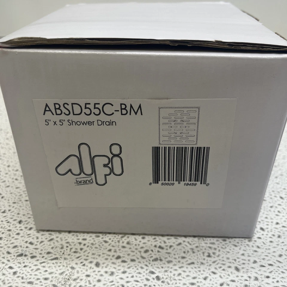 Drenaje de ducha marca ALFI 5-1/8"W - negro ABSD55C Foto 1 de 1