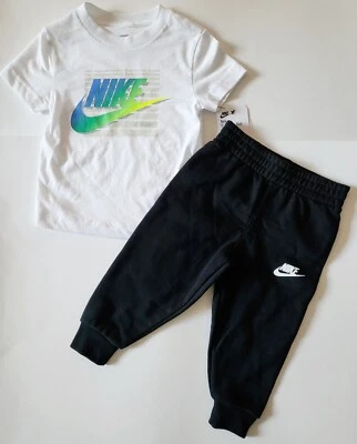 NIKE Niño Pequeño 2 Piezas Polar Pantalones Conjunto Camiseta y Joggers Talla 2T 3T 4T 6 Azul Foto 1 de 4