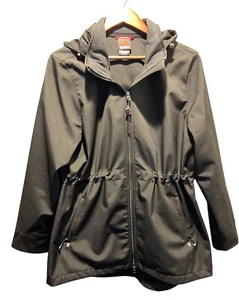 Chaqueta con Capucha Gerry Mujer Negra Softshell Talla XL Cintura Ajustable Bolsillos con Cremallera - Imagen 1 de 8