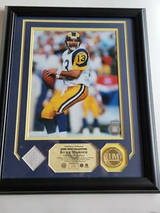 Kurt Warner-Highland Mint Jersey Patch Of Game Jersey And 24K Overlay 238 Of 350 - Picture 1 of 3