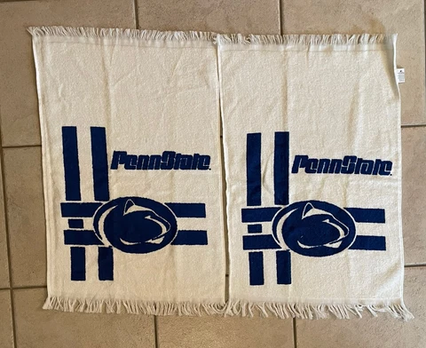 VTG 2 Penn State Nittany Lions White Rally Spirit Towels Whiteout Made In USA 🏈 Cover