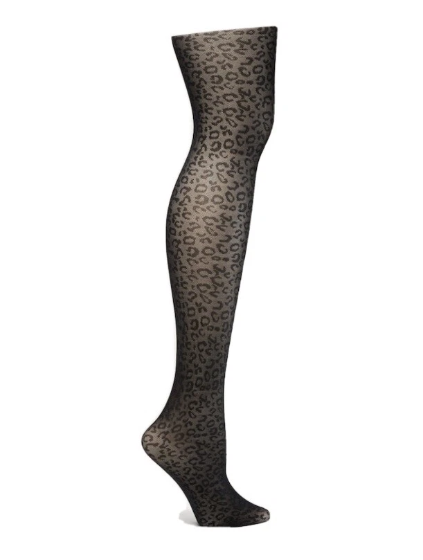 Nuevas Medias Retro Vintage Boho Burlesque Gótico Antiguo Azul Marino Estampado Leopardo Moda L/XL Foto 1 de 4