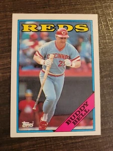 Tarjeta de béisbol Buddy Bell #130 1988 Topps LP Reds - Imagen 1 de 2