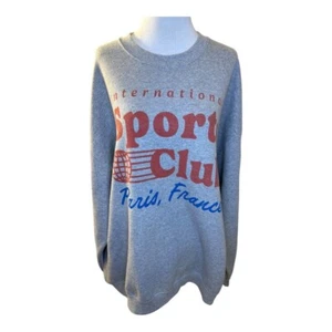 Junk Food International Sport Club Graphic Sweatshirt Pullover Heather Gray L - Picture 1 of 7