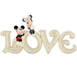 Lenox Disney Mickey & Minnie Mouse True LOVE Sign Figurine 10" Long NIB & COA - Picture 1 of 3