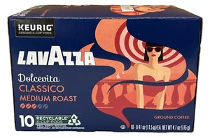 LavAzza Dolcevita Classico Medium Roast Coffee Keurig 10 ct K Cups 4.1 oz - Picture 1 of 1