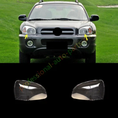 Cubierta de lente de faros laterales + pegamento para Hyundai Santa Fe 2001-2006 Foto 1 de 4