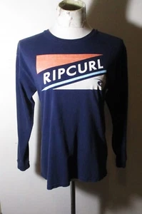 RIPCURL Blue 100% Cotton Long Sleeve T-Shirt Size L - Picture 1 of 5