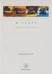 Price List UK Mercedes M-Class (W163) 04-98 - Imagen 1 de 2