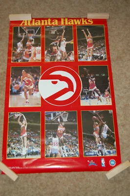 1987 Atlanta Hawks Starline Wintage Collage Poster Pre-owned Near Mint Condition - Image 1 of 4