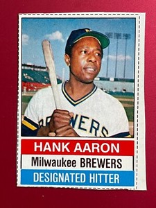 1976 Hostess Panel Hank Aaron Baseball Card   /Y81