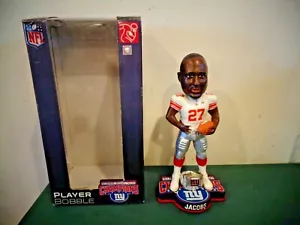 NY GIANTS SUPER BOWL XLVI CHAMPIONS RING BRANDON JACOBS PLAYER BOBBLE BOBBLEHEAD - Picture 1 of 4