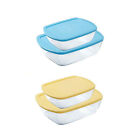 Pyrex Candy Food Storage Set of 2 Piece Assorted Colours Blue or Yellow