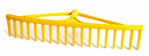 Heurechen 63 cm Laubrechen 18 Zinken Fächerbesen Rechen Kunststoff Laub Besen - Bild 1 von 4