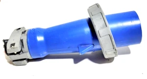 Hubbell 460P9W 60A 30 5HP 250VAC Male Connector Plug Blue - CUT CABLE - Picture 1 of 6