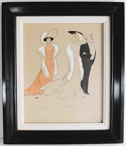 GEORGE GOURSAT SEM ANTIKE POCHOIR LITHOGRAPHIE 1900 BLEISTIFT HANDSIGNIERT SEHR SELTEN - Bild 1 von 13
