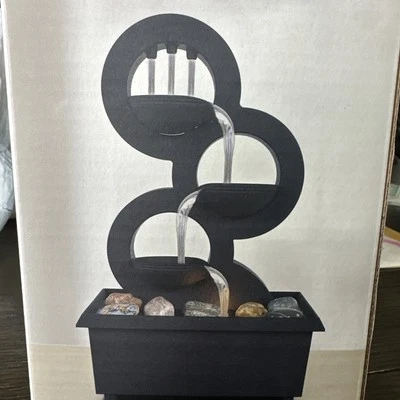 trueliving Table Top Fountain W/natural River Rocks NEW - Image 1 of 2