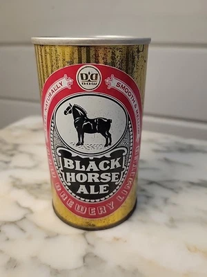 Dow Black Horse Ale пивная банка SS прямые стальные улыбающиеся кольца выдвижная вкладка ранние - Изображение 1 из 4