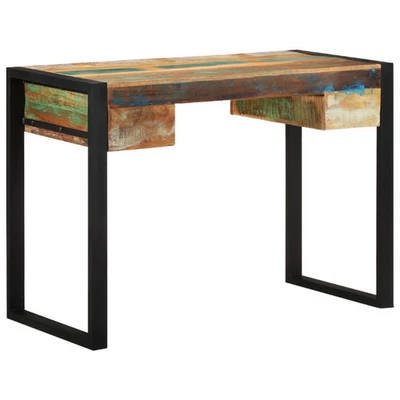 Desk Multicolor Solid reclaimed wood, steel Medium Computer Desk - Image 1 of 4