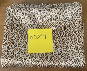 Vintage Leopard Animal Print polyester or Poly Blend Sewing Fabric 60x71 - Picture 1 of 2