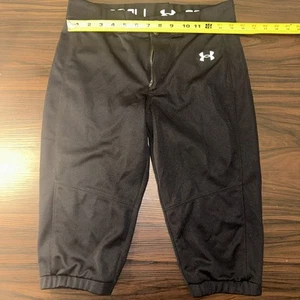 Youth Boys Under Armour Large 27"-30" Softball Pants ~ Full Length ~ Black - Picture 1 of 6