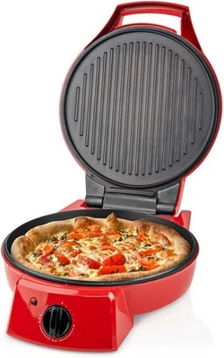 12" Elektrischer Pizzamaker 1800W | Antihaft Grill & Backofen | 3 Heizstufen Retro - Bild 1 von 4