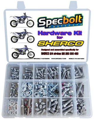Kit de pernos Sherco modelos de 2 y 4 tiempos 300 piezas 125 SE 250 SE 300 SE 250 SEF 450 SEF Foto 1 de 4