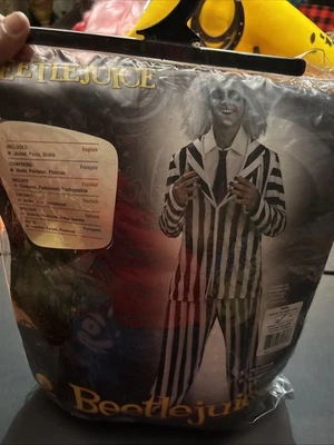 Disfraz de Halloween Beetlejuice Rubíes NUEVO Talla ADOLESCENTE / Adulto M Rubí Mediano’s Foto 1 de 4