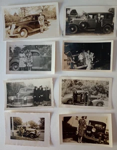 Lote de fotos vintage de los años 1930-40 coches vintage mujeres moda matrículas - Imagen 1 de 8