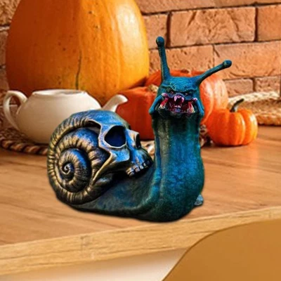 Animal Figurine Halloween Snails Statue Craft Gift Artwork Sculpture for - Image 1 of 4