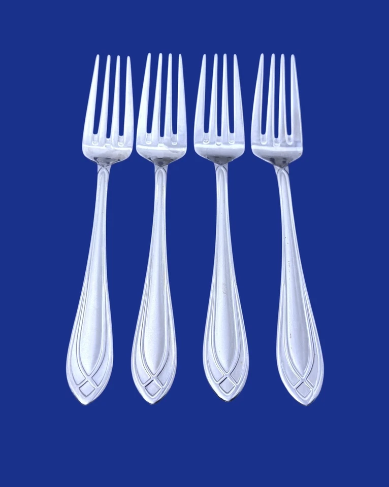Pfaltzgraff Arcadia Frost Stainless Everyday - Set of 4 Salad Forks 7 3/4" - Image 1 of 1