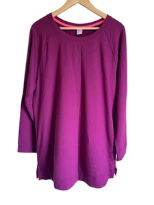 New! Old Navy Active XL Fuchsia Pink Jersey Knit Sweatshirt Tunic Top - Picture 1 of 6