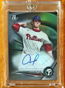 Andrew Painter Auto 2022 Bowman Platinum Top Prospects #TOP-34 Phillies - Picture 1 of 2