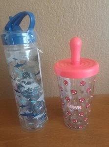 Capelli Shark Theme Water Bottle Sunglasses Set + Marvel Spider-Man Tumbler Cup - Picture 1 of 13
