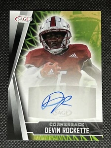 2021 Sage Hit Football DEVIN ROCKETTE RC #A-DR4 AUTOGRAPH ROOKIE CARD - Picture 1 of 2