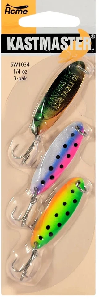 Kastmaster 1/4 Spoon 3-Color Pack Pack of 3-Spoons) - Image 1 of 1