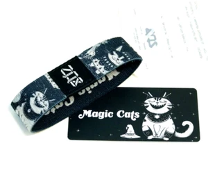 ZOX **MAGIC CATS** Silver Strap Wristband w/Card You Choose Size NIP - Picture 1 of 3