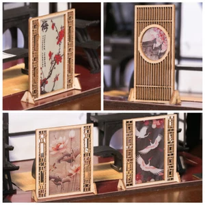 1:24 Scale Dolls House Miniatures Furniture Retro Screen W/ Stickers Unfinished - Picture 1 of 26