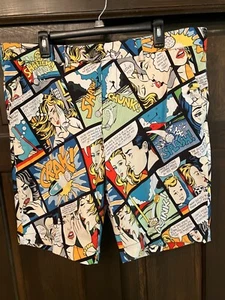 Pantalones Cortos de Golf LOUDMOUTH Para Hombre Crak Estampado de Cómic En Todas Partes - Multicolor -38- - Imagen 1 de 3